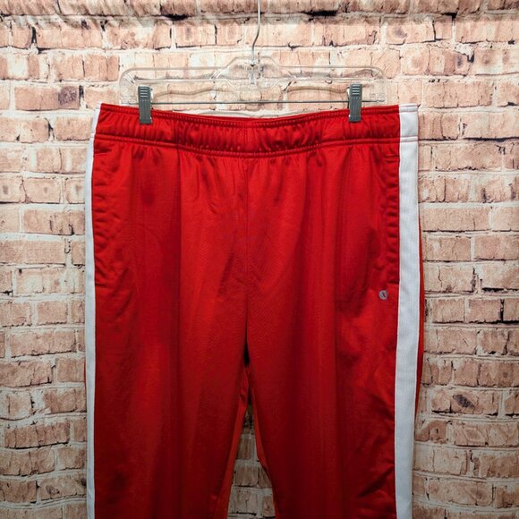 Xersion Track Pants Drawstring Lined RED/White Size Large - Picture 6 of 13